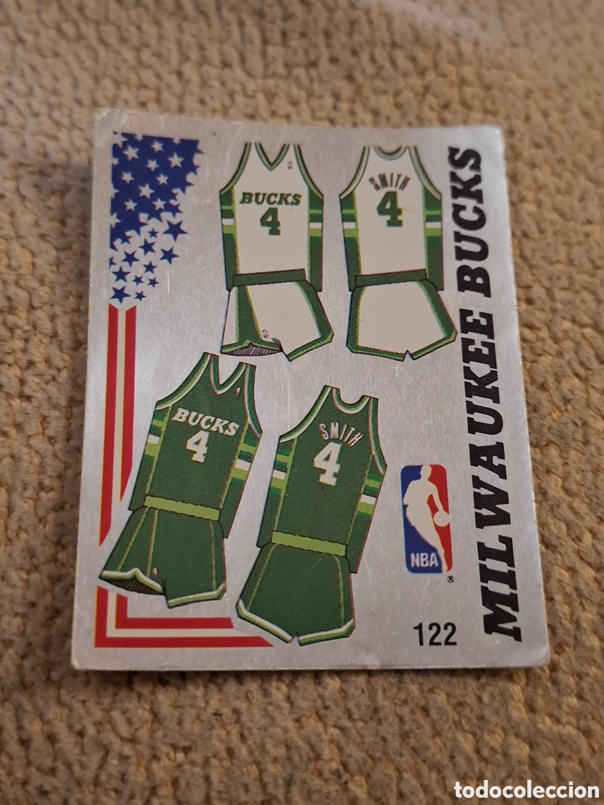 Colecionismo desportivo: N&ordm; 122 EQUIPACION - PANINI BASKET NBA 89 - SIN PEGAR - BUCKS