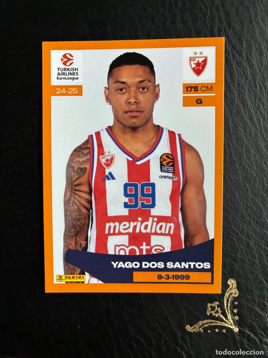 Colecionismo desportivo: 143 YAGO DOS SANTOS ESTRELLA ROJA BELGRADO EUROLEAGUE EUROLIGA 2024 2025 24 25 PANINI BALONCESTO