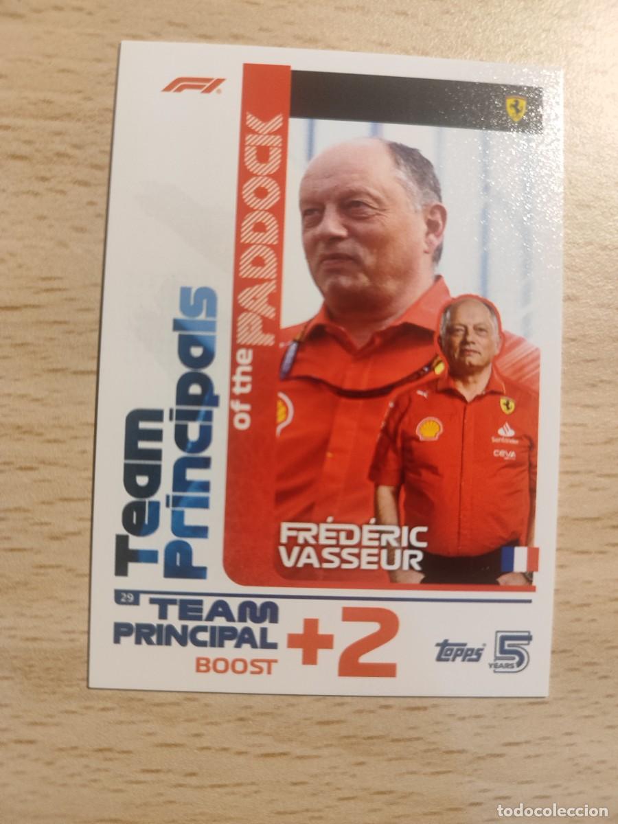 Coleccionismo deportivo: 29 TURBO ATTAX 2024 TOPPS FREDERIC VASSEUR FERRARI F1 FORMULA 1 24