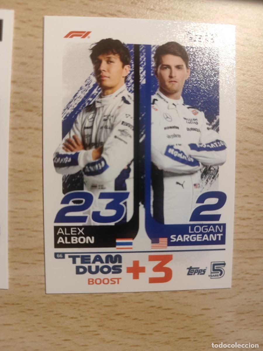 Coleccionismo deportivo: 66 TURBO ATTAX 2024 TOPPS TEAM DUO ALBON SARGEANT WILLIAMS F1 FORMULA 1 24