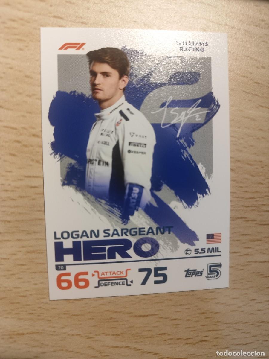 Coleccionismo deportivo: 70 TURBO ATTAX 2024 TOPPS LOGAN SARGEANT WILLIAMS F1 FORMULA 1 24