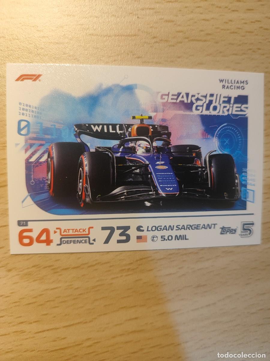 Coleccionismo deportivo: 71 TURBO ATTAX 2024 TOPPS LOGAN SARGEANT WILLIAMS F1 FORMULA 1 24