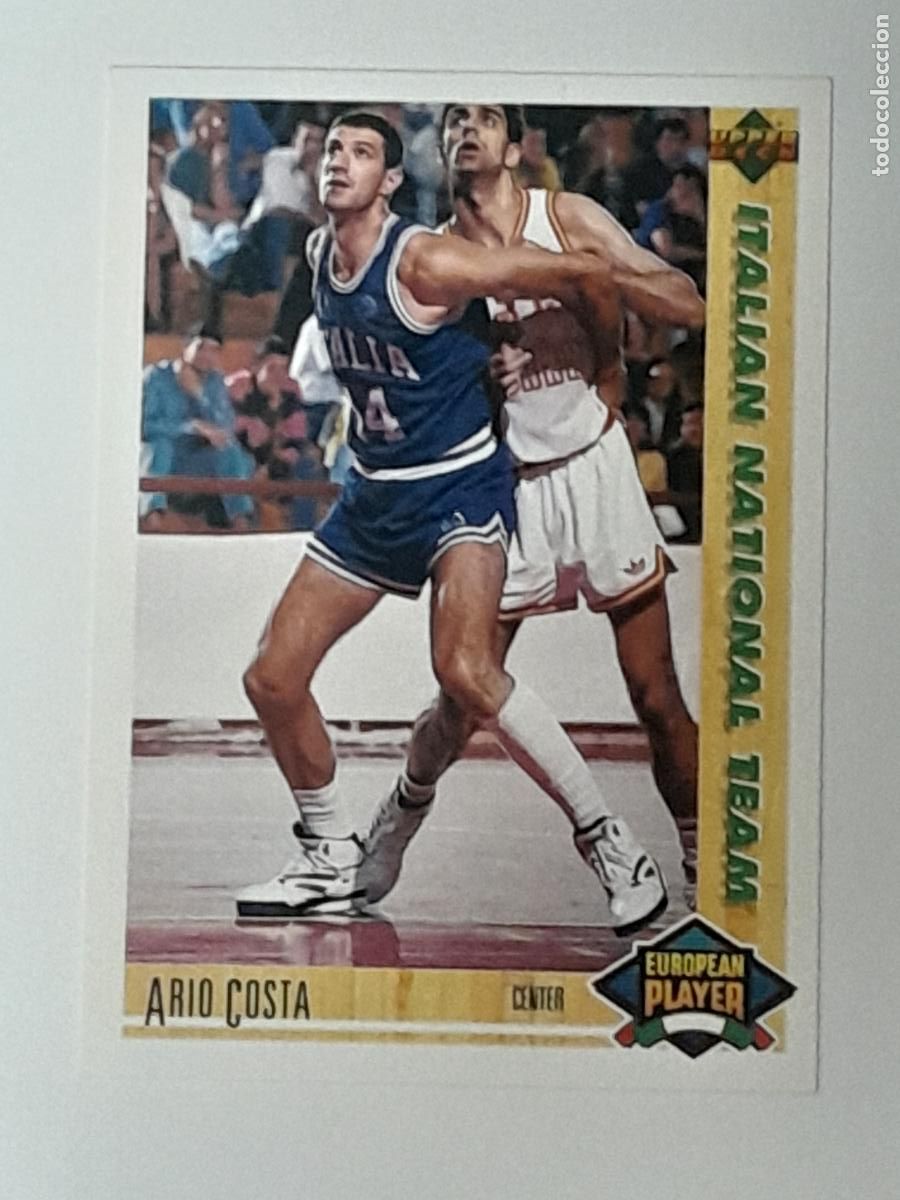 Sammelleidenschaft Sport: NBA UPPER DECK 91/92 CROMO FICHA N&ordm; 115 ARIO COSTA - ITALIAN NATIONAL TEAM