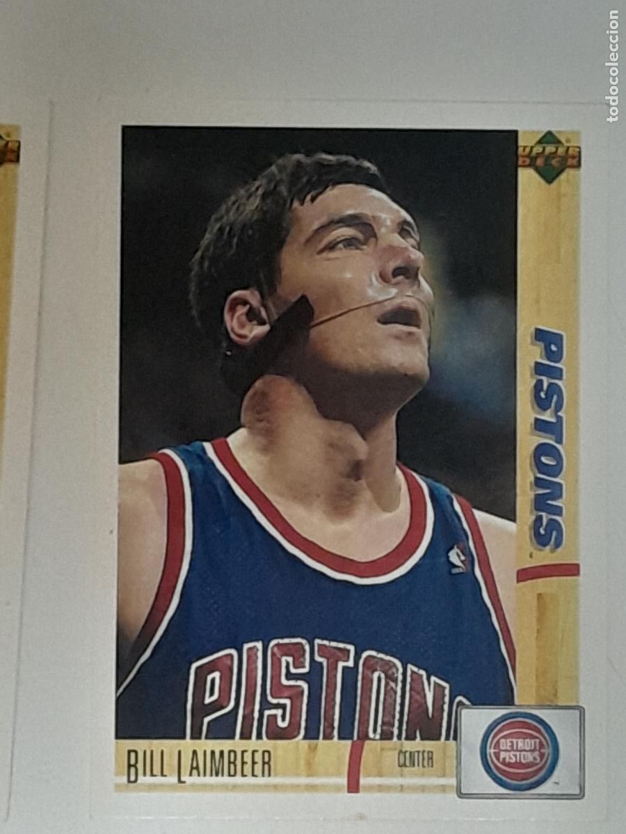 Sammelleidenschaft Sport: NBA UPPER DECK 91/92 CROMO FICHA N&ordm; 49 BILL LAIMBEER - PISTONS