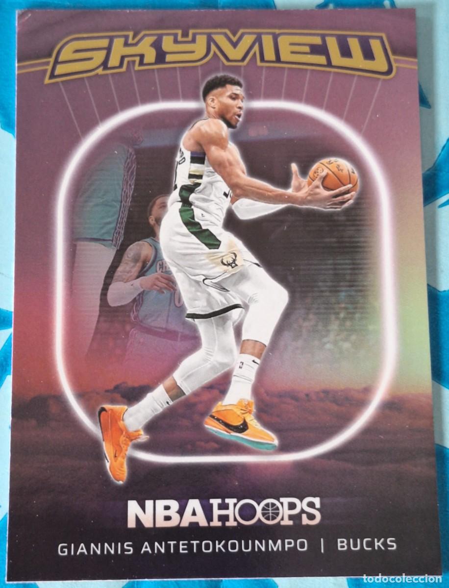 Sammelleidenschaft Sport: CARD PANINI HOOPS BASKETBALL 2024-25 GIANNIS ANTETOKOUNMPO BUCKS SKYVIEW FOIL