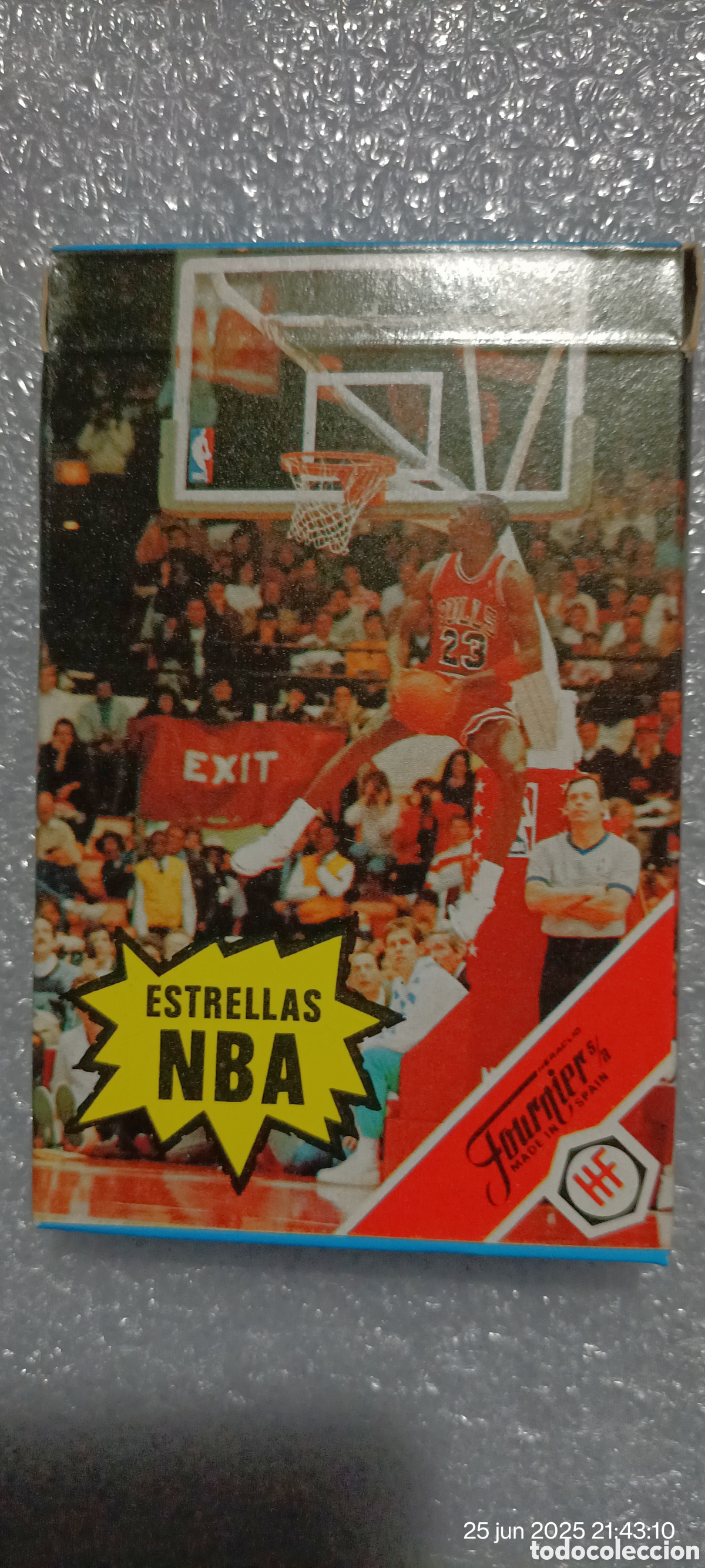 Coleccionismo deportivo: Anuncio 1: Caja Expositora COMPLETA (20 Paquetes) - Fournier Estrellas NBA (1988) Michael Jordan T&iacute;t