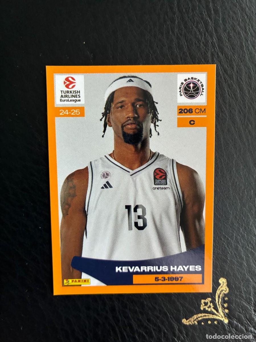 Sammelleidenschaft Sport: 296 KEVARRIUS HAYES PARIS BASKETBALL EUROLEAGUE EUROLIGA 2024 2025 24 25 PANINI BALONCESTO
