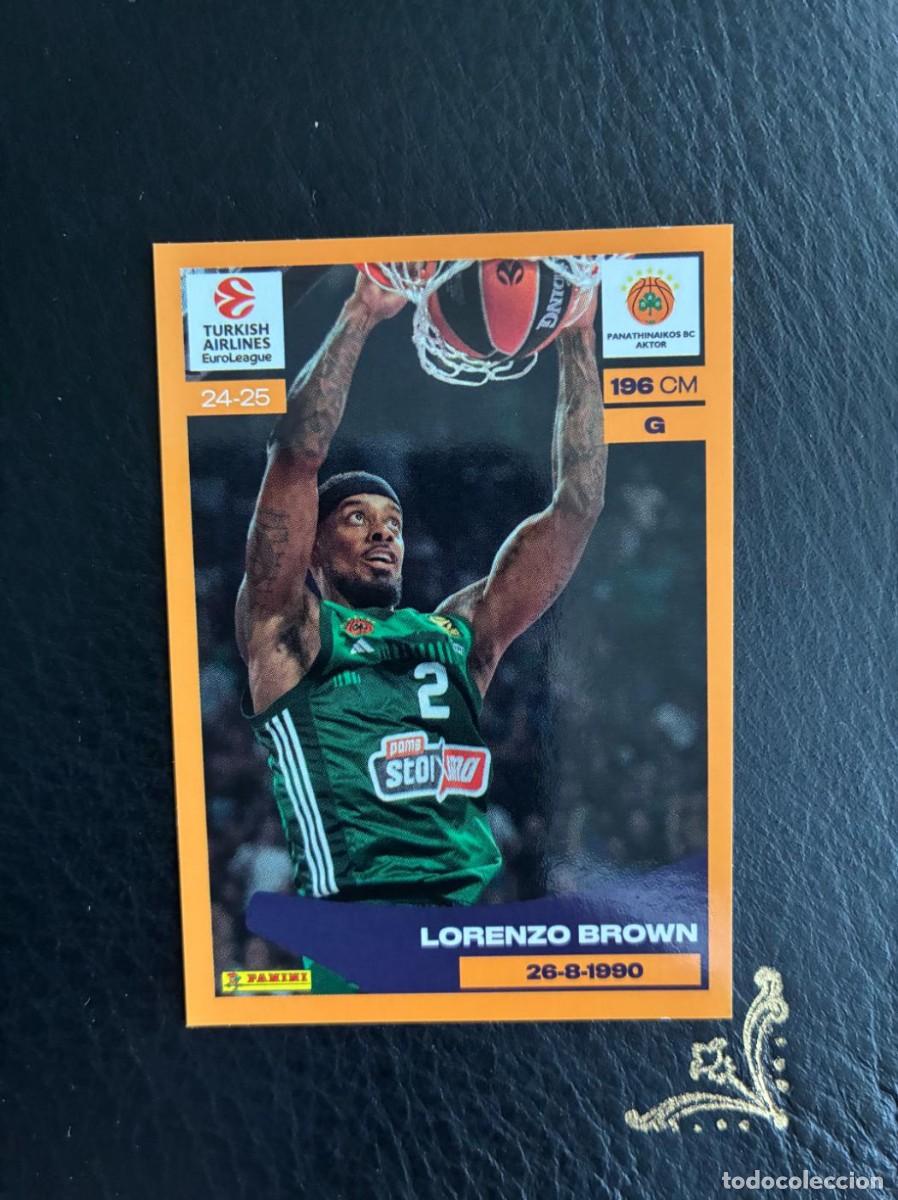 Sammelleidenschaft Sport: 275 LORENZO BROWN PANATHINAIKOS EUROLEAGUE EUROLIGA 2024 2025 24 25 PANINI BALONCESTO