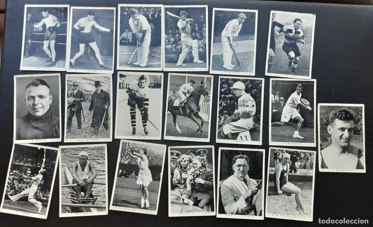Sammelleidenschaft Sport: 19 cromos ingleses British sporting personalities, deportes varios: boxeo rugby cricket...