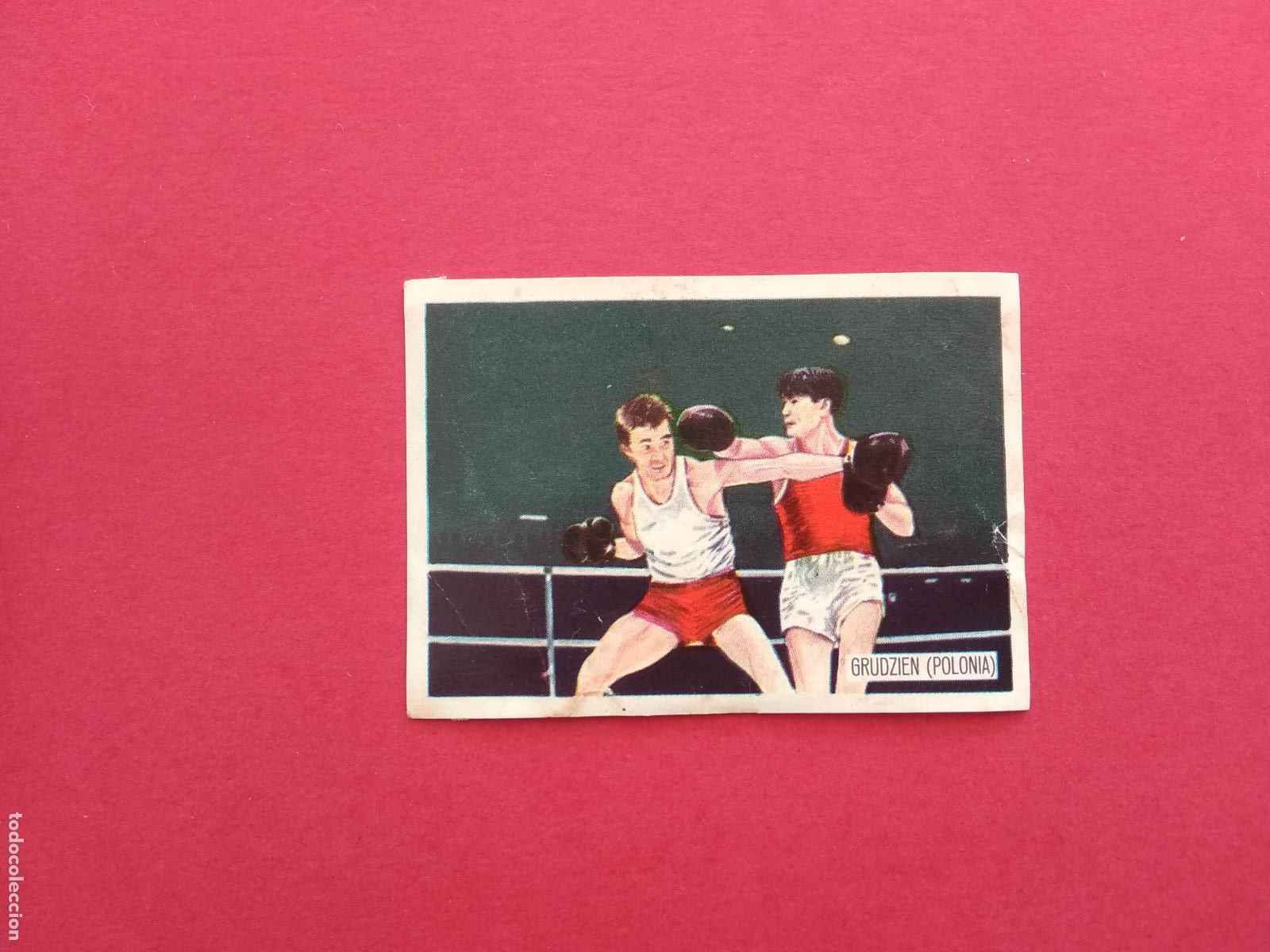 Colecionismo desportivo: NESTLE LOS JUEGOS OLIMPICOS DE TOKIO 1964 CROMO DESPEGADO BOXEO N&ordm; 268 GRUDZIEN POLONIA