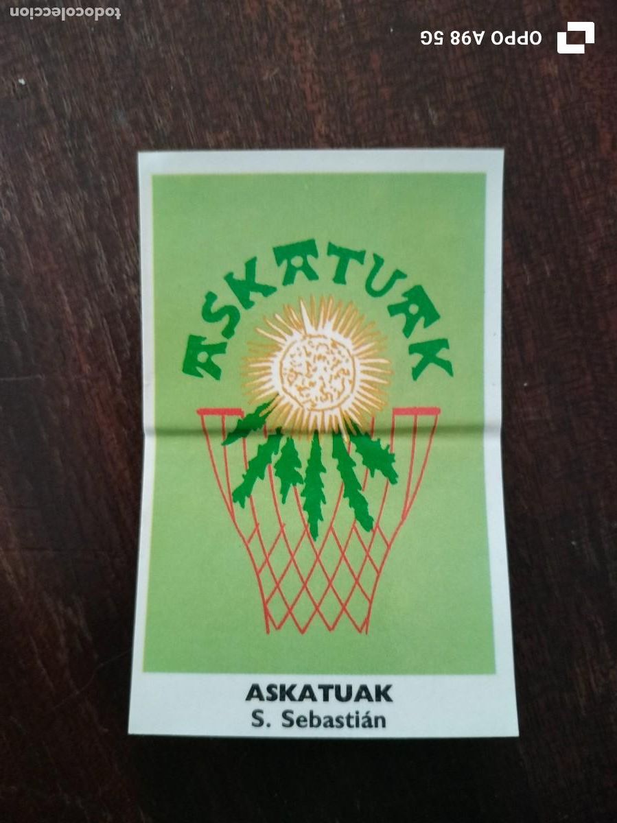 Coleccionismo deportivo: Cromo pegatina 3 Escudo Askatuak Bollycao basket baloncesto temporada liga 88 89 1988 1989
