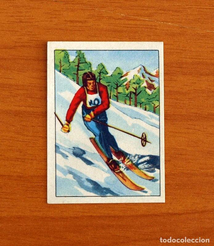 Coleccionismo deportivo: Cromo de Colecci&oacute;n Recreo los Deportes - N&ordm; 4, Esqu&iacute; - Editorial Moval A&ntilde;os 50