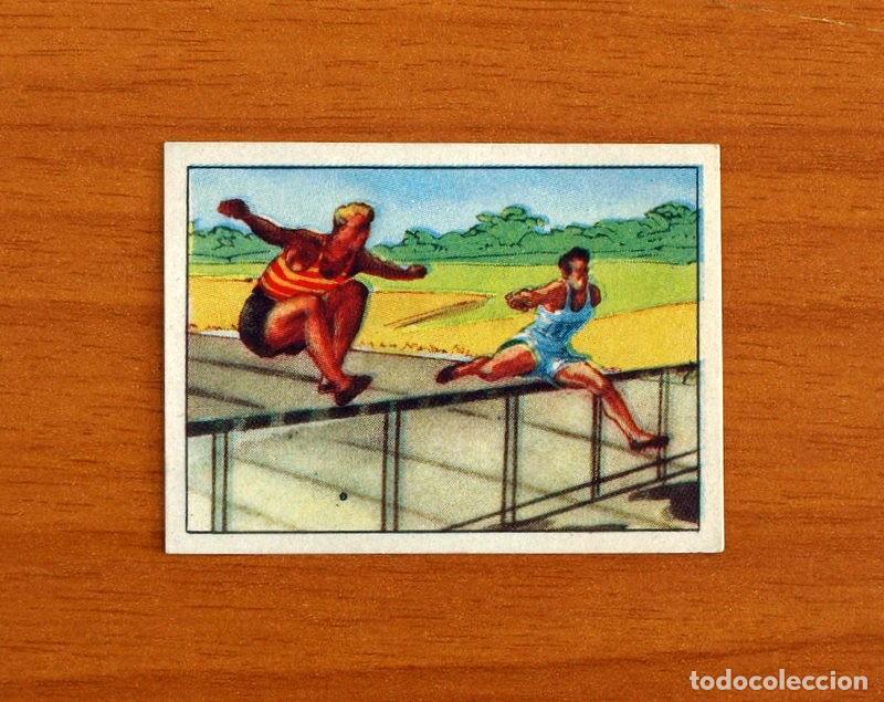Sammelleidenschaft Sport: Cromo de Colecci&oacute;n Recreo los Deportes - N&ordm; 6, Salto de Vallas -Editorial Moval A&ntilde;os 50-Nunca pegado