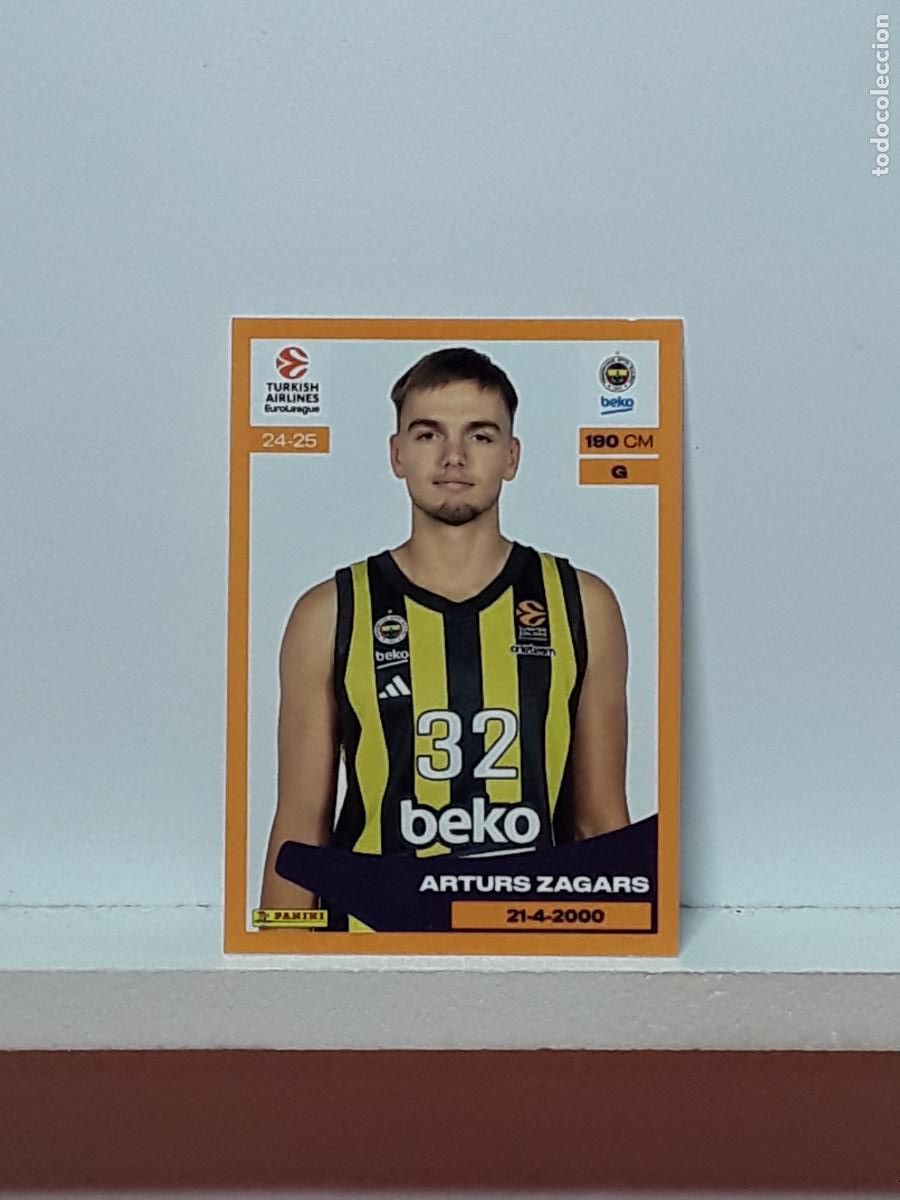 Colecionismo desportivo: EUROLIGA 2024 2025 TURKISH 24 25 PANINI BALONCESTO N 209 FENERBAHCE ARTURS ZAGARS