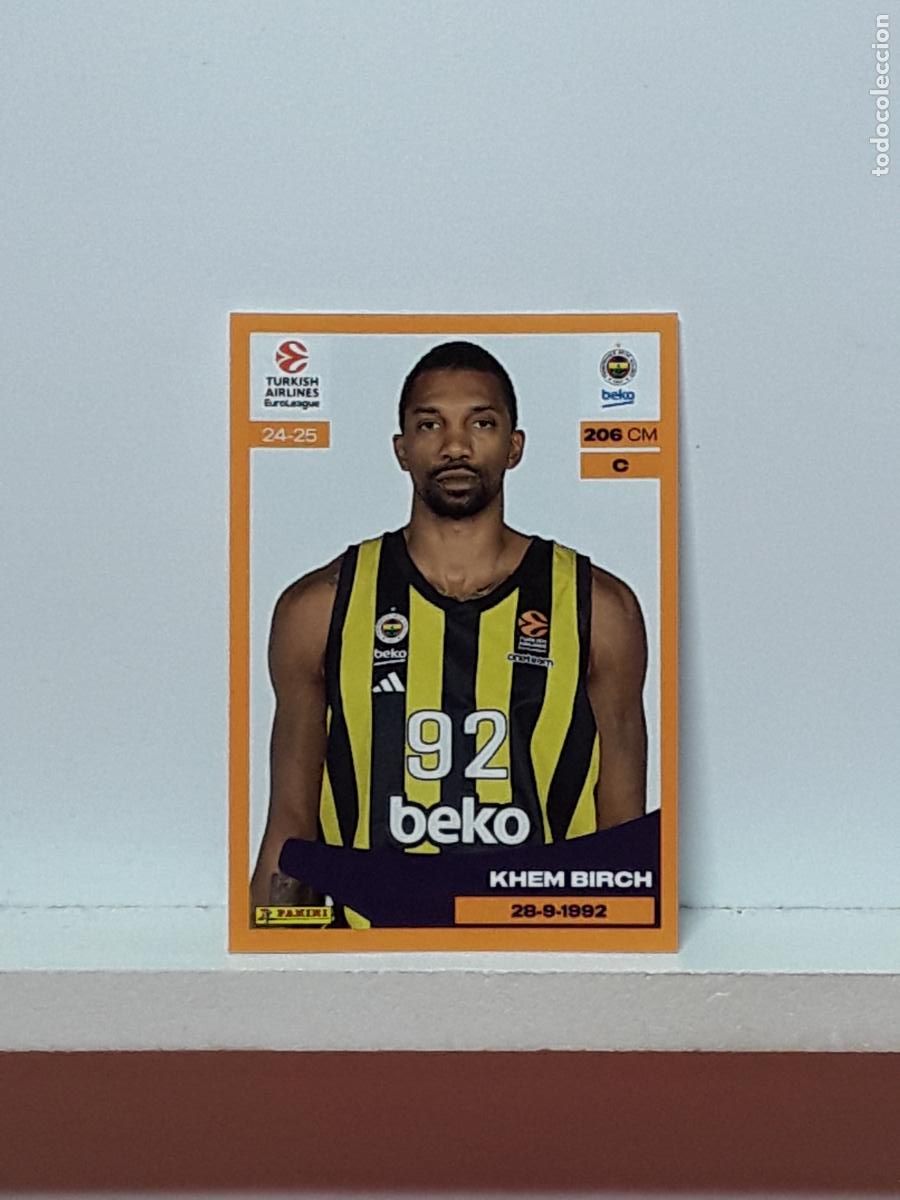 Colecionismo desportivo: EUROLIGA 2024 2025 TURKISH 24 25 PANINI BALONCESTO N 217 FENERBAHCE KHEM BIRCH