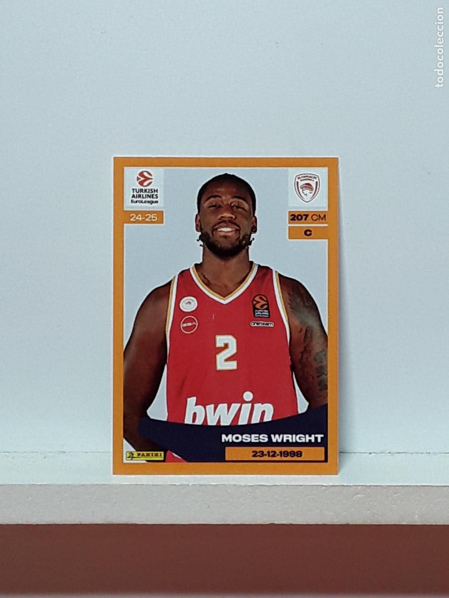 Colecionismo desportivo: EUROLIGA 2024 2025 TURKISH 24 25 PANINI BALONCESTO N 263 OLYMPIACOS MOSES WRIGHT