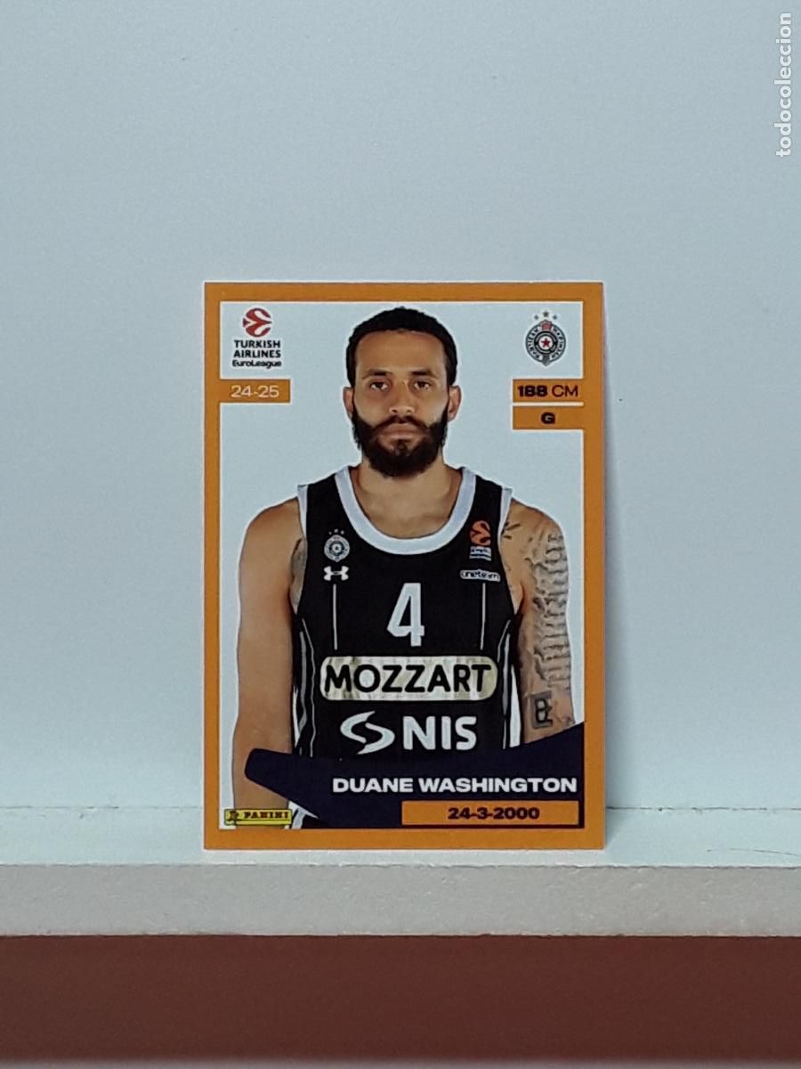Colecionismo desportivo: EUROLIGA 2024 2025 TURKISH 24 25 PANINI BALONCESTO N 302 PARTIZAN DUANE WASHINGTON