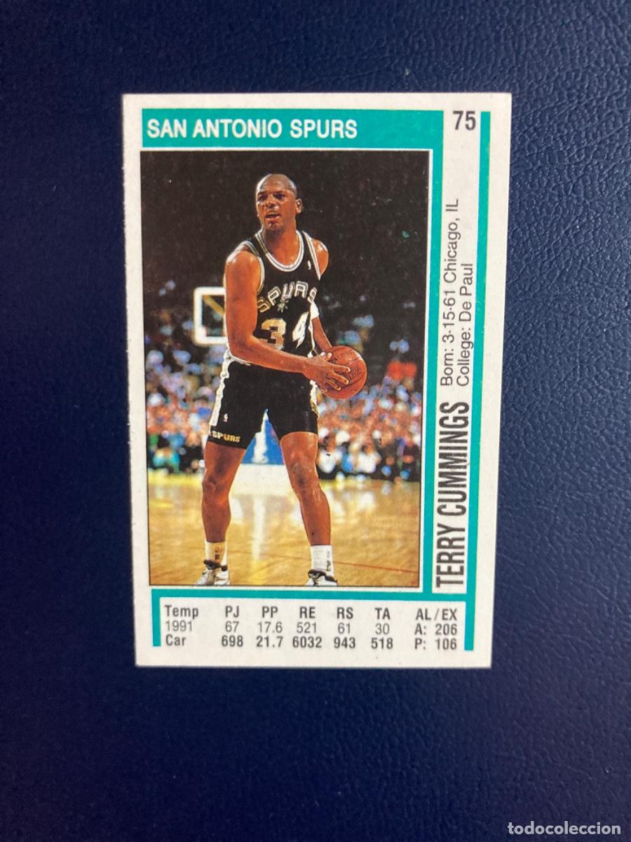 Coleccionismo deportivo: PANINI - BASKETBALL NBA 1991 1992 - 75 Terry Cummings - SAN ANT&Oacute;NIO SPURS - NUNCA PEGADO
