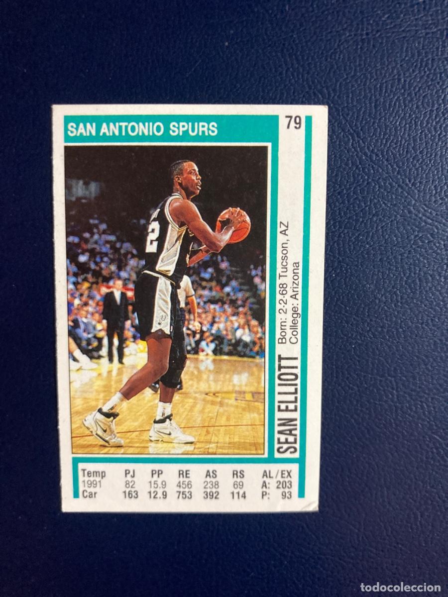 Coleccionismo deportivo: PANINI - BASKETBALL NBA 1991 1992 - 79 Sean Elliot - SAN ANT&Oacute;NIO SPURS - NUNCA PEGADO