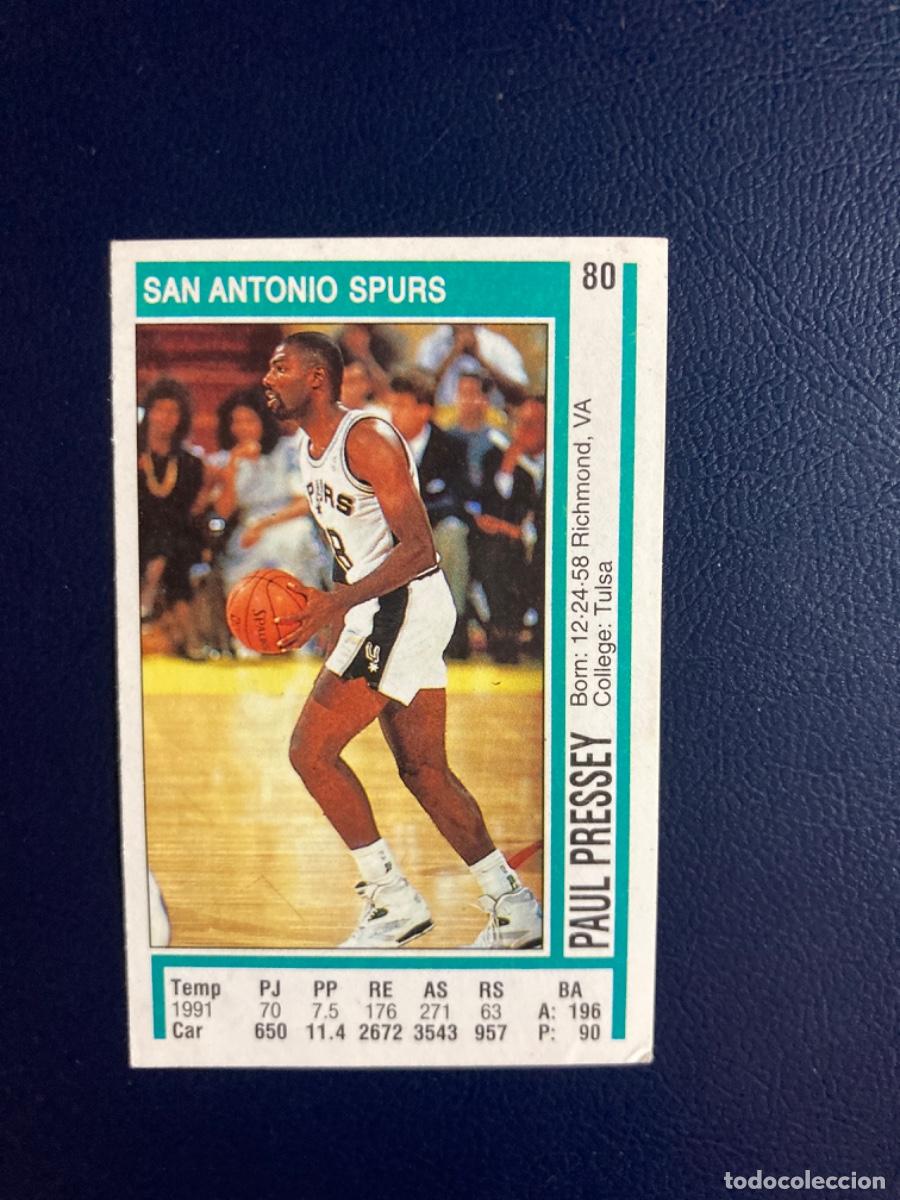Coleccionismo deportivo: PANINI - BASKETBALL NBA 1991 1992 - 80 Paul Pressey - SAN ANT&Oacute;NIO SPURS - NUNCA PEGADO