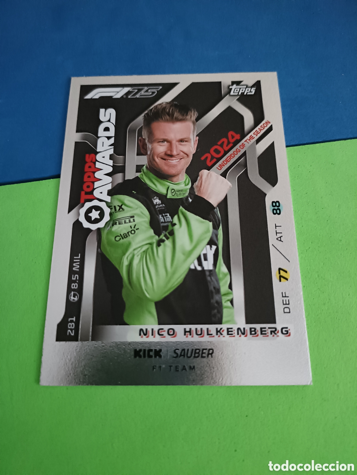 Colecionismo desportivo: Topps TURBO ATTAX 2025 F&Oacute;RMULA 1 - Topps Awards 281 Hulkenberg