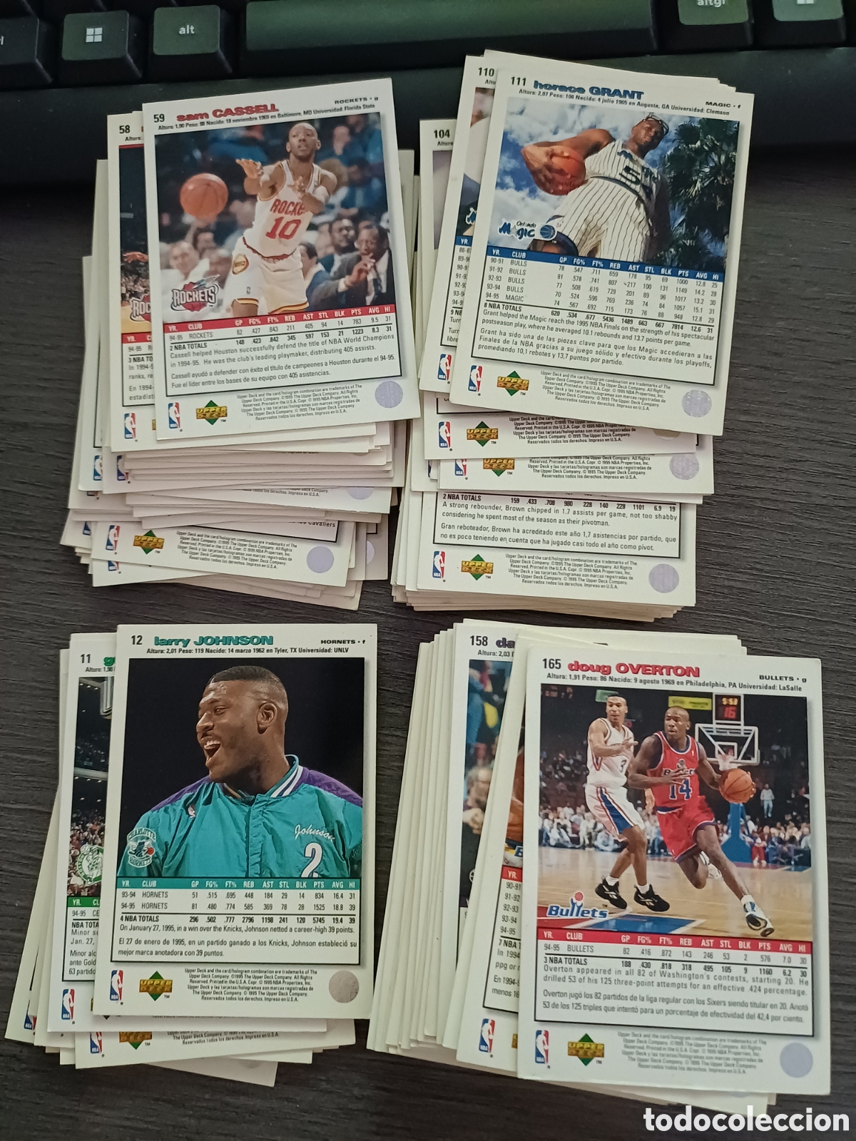 Sammelleidenschaft Sport: Lote 171 cromos Upper Deck NBA 1995, tambi&eacute;n sueltos