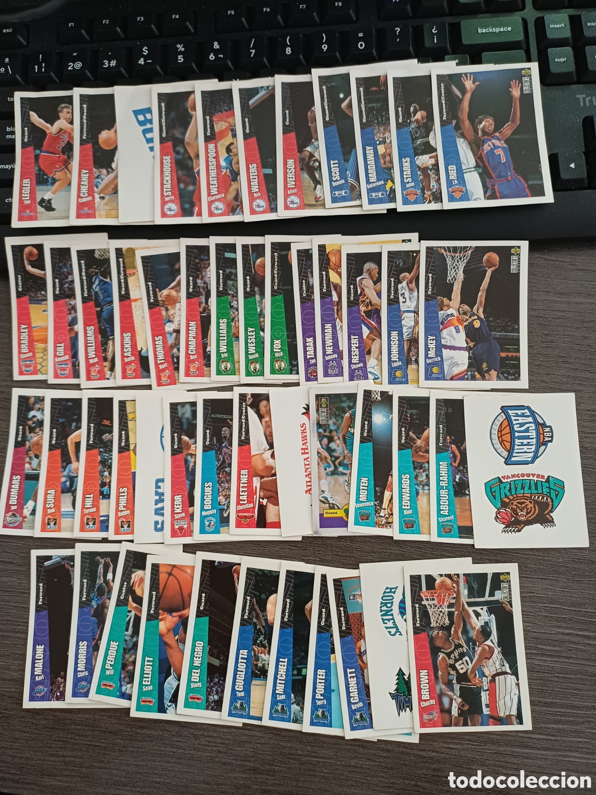 Collezionismo sportivo: Lote 83 cromos upper deck basketball NBA 1996-1997