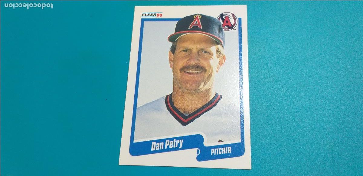 Coleccionismo deportivo: CROMO DE B&Eacute;ISBOL AMERICANO. DAN PETRY. A&ntilde;o 1990. FLEER 90. Angels. Pitcher. # 142.