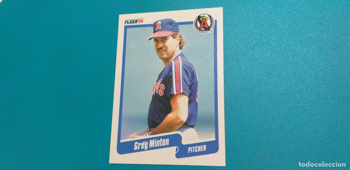 Coleccionismo deportivo: CROMO DE B&Eacute;ISBOL AMERICANO. GREG MINTON. ANGELS. A&ntilde;o 1990. Pitcher. FLEER 90. # 140.