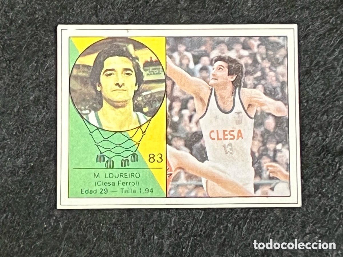 Collezionismo sportivo: CROMO M LOUREIRO CLESA FERROL N&Uacute;M 83 BALONCESTO J MERCHANTE LIGA ACB 85-86 SIN PEGAR CLESA