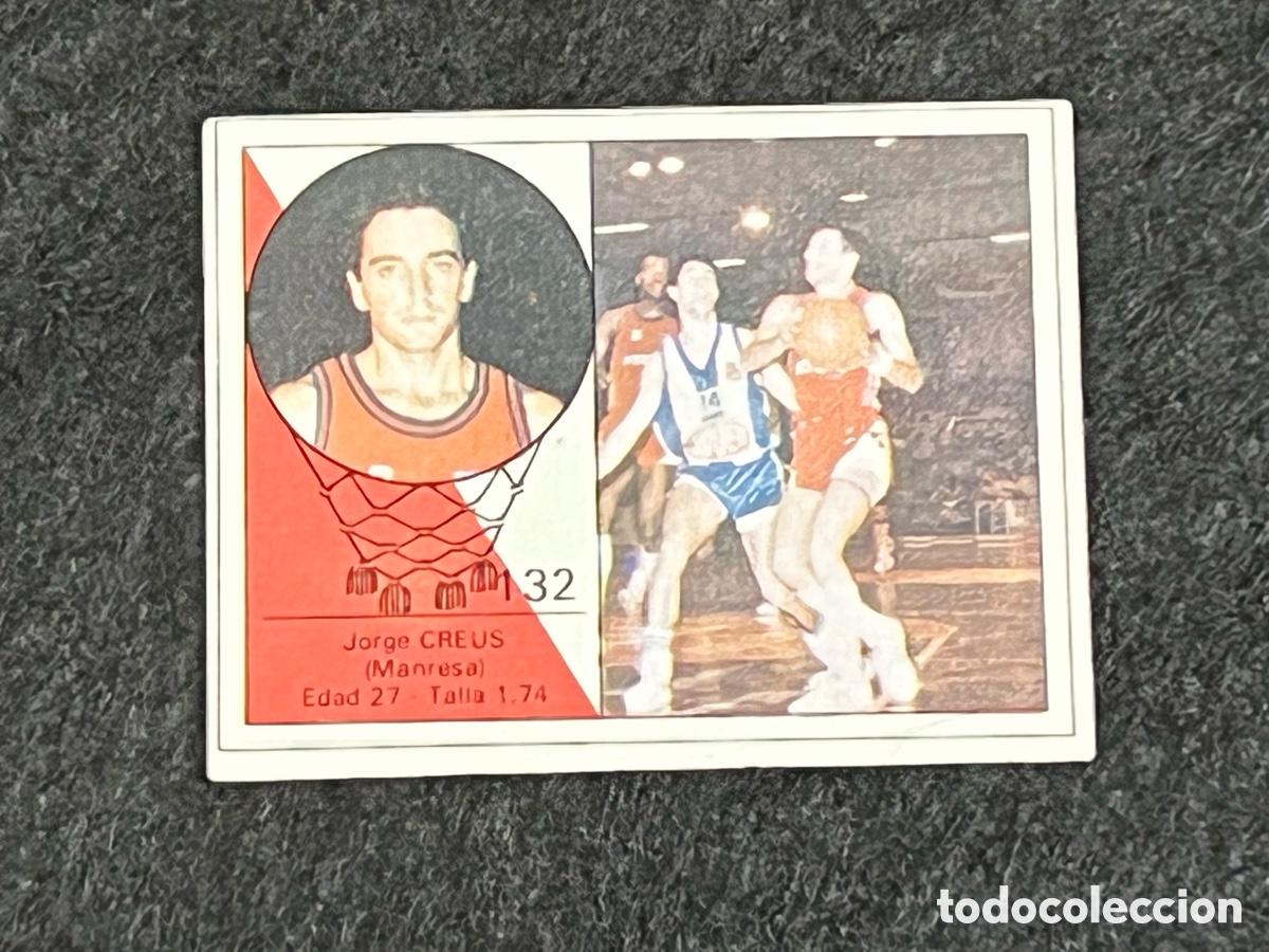 Collezionismo sportivo: CROMO JORGE CREUS TDK MANRESA N&Uacute;M 132 BALONCESTO J MERCHANTE LIGA ACB 85-86 SIN PEGAR CLESA