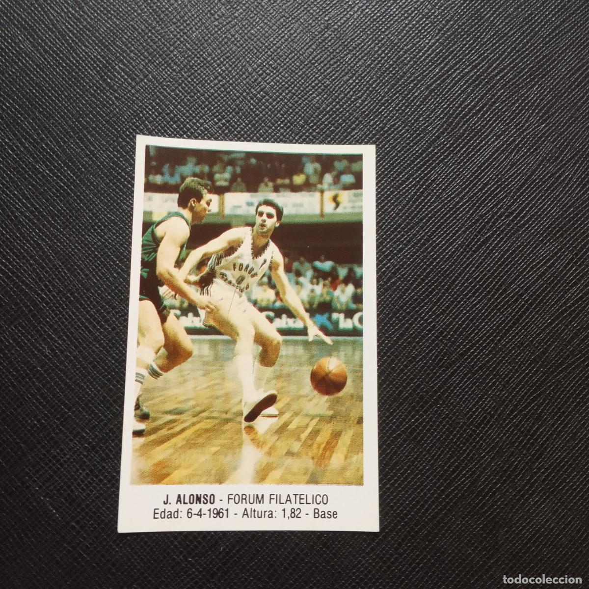 Sports collectibles: 51 J ALONSO FORUM FILATELICO MERCHANTE 1987 1988 CROMO 87 88 BALONCESTO - SIN PEGAR - A191 PG55