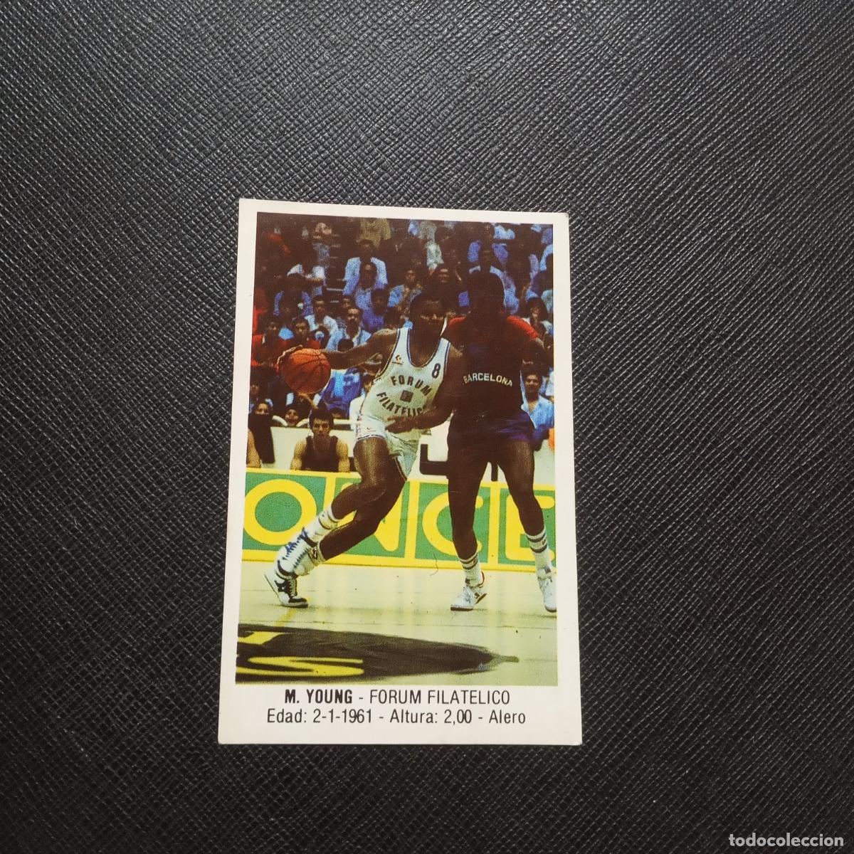 Sports collectibles: 54 M YOUNG FORUM FILATELICO MERCHANTE 1987 1988 CROMO 87 88 BALONCESTO - SIN PEGAR - A191 PG55