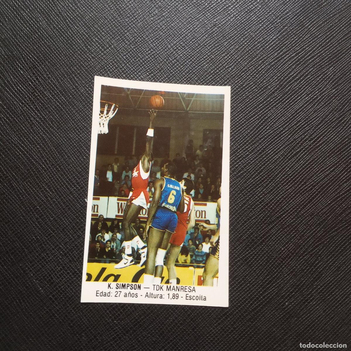 Sports collectibles: 103 K SIMPSON TDK MANRESA MERCHANTE 1987 1988 CROMO 87 88 BALONCESTO - SIN PEGAR - A191 PG163
