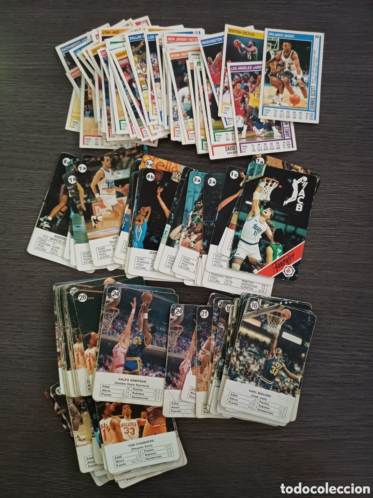 Sports collectibles: Lote con 147 cromos baloncesto, basket, varios a&ntilde;os