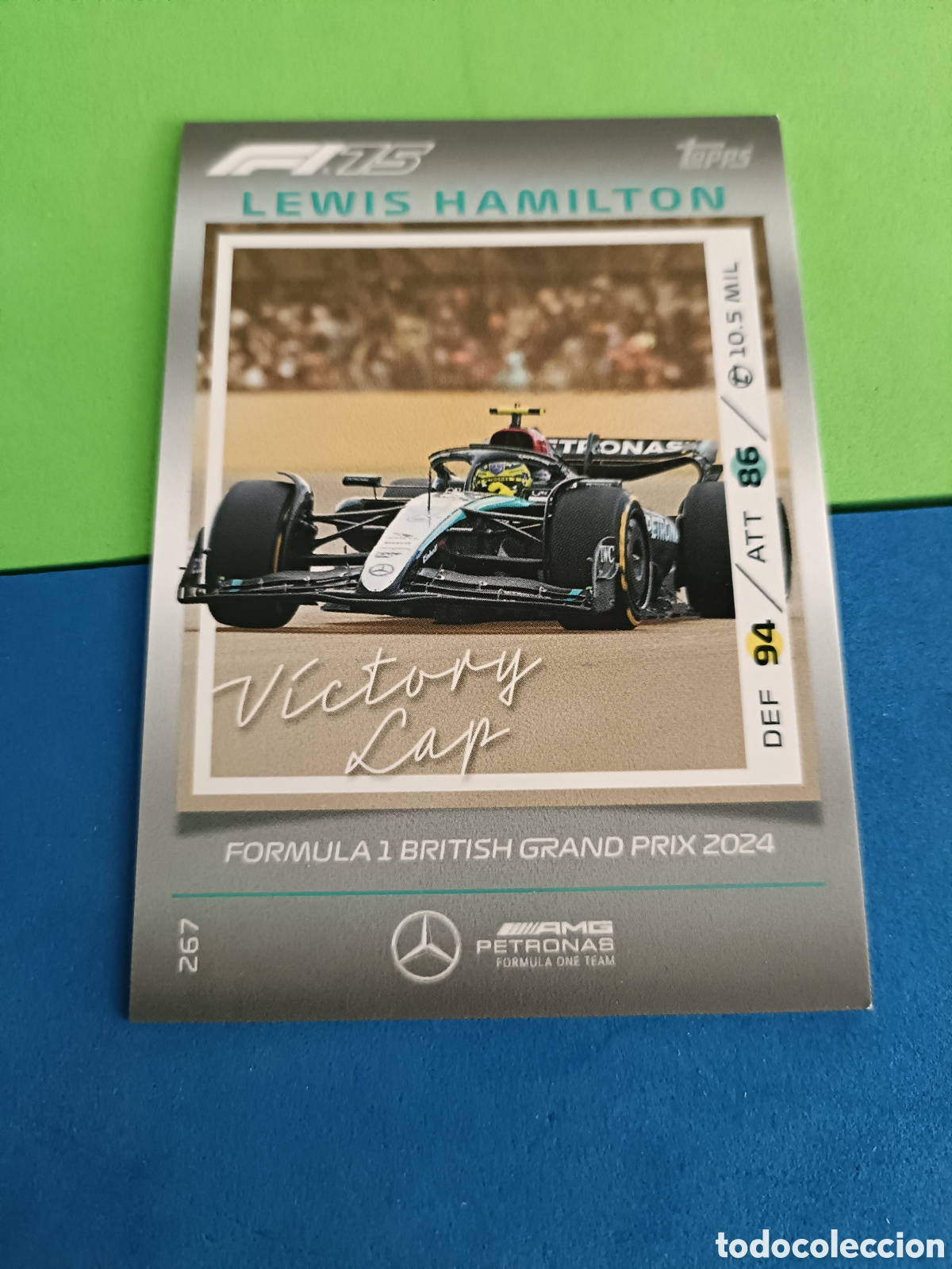 Colecionismo desportivo: Topps TURBO ATTAX 2025 F&Oacute;RMULA 1 - 267 Hamilton Petronas Mercedes