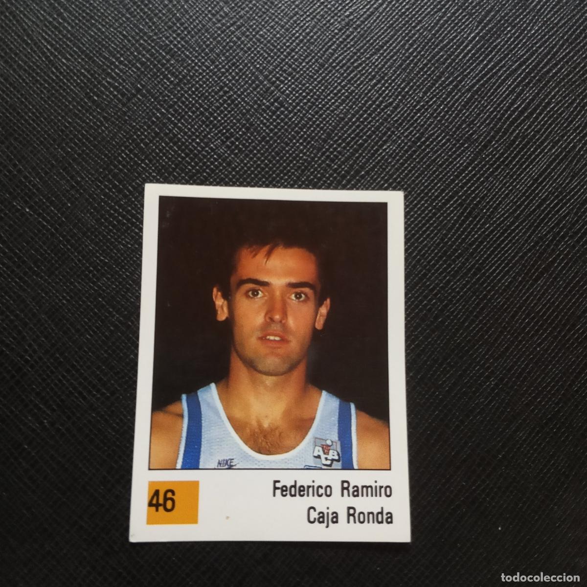 Coleccionismo deportivo: 46 FEDERICO RAMIRO CAJA RONDA PANINI BASKET 90 LIGA ACB BALONCESTO 1990 - SIN PEGAR - A199 PG46