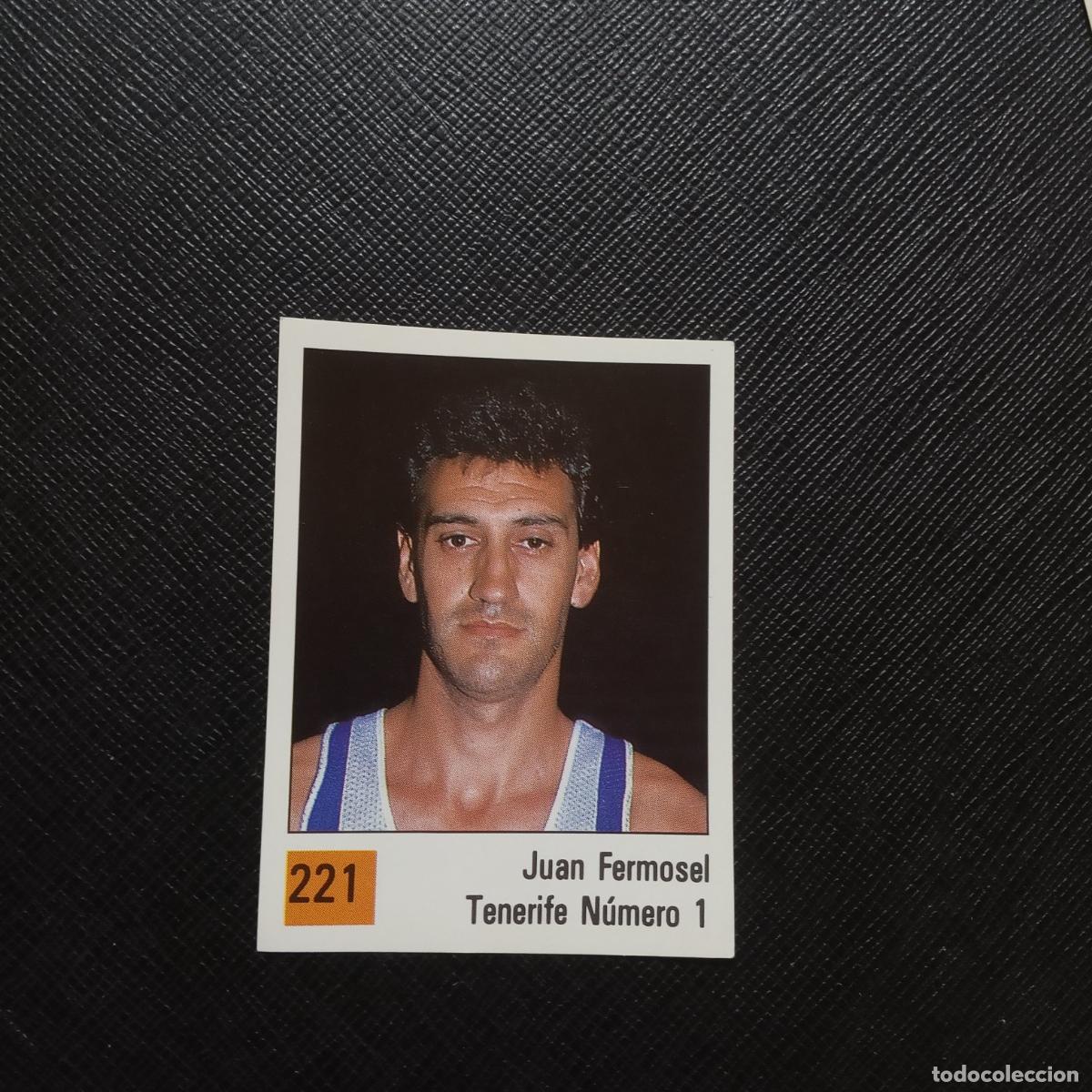 Collezionismo sportivo: 221 JUAN FERMOSEL TENERIFE PANINI BASKET 90 LIGA ACB BALONCESTO 1990- SIN PEGAR - A199 PG208 B