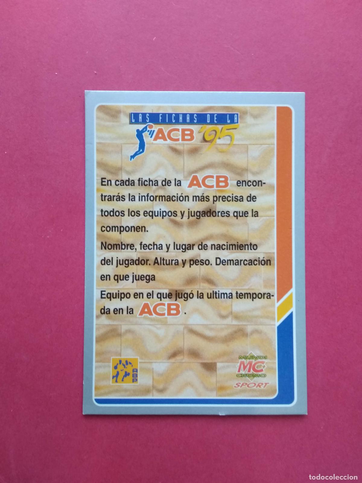 Coleccionismo deportivo: MUNDICROMO LAS FICHAS DE LA LIGA ACB 94 95 1994 1995 CROMO N&ordm; 200