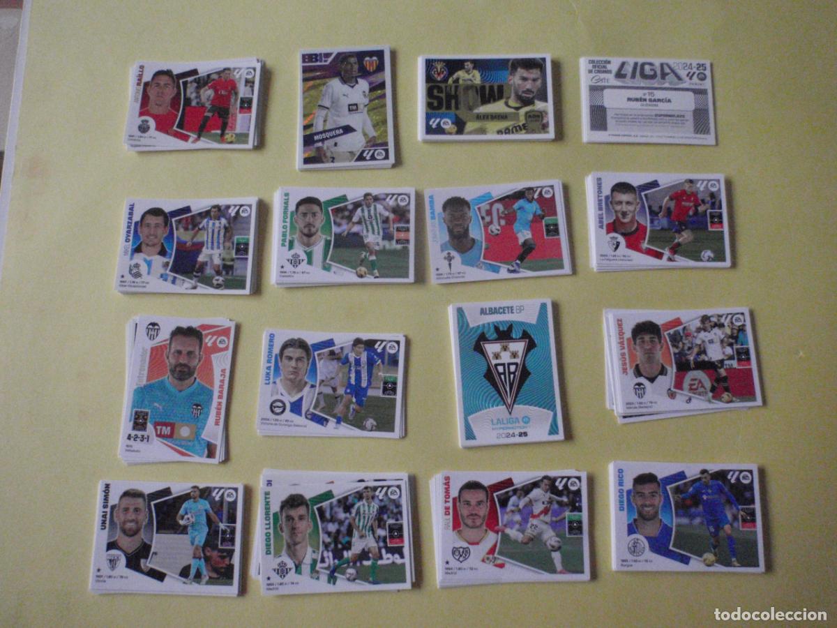 Coleccionismo deportivo: Lote 185 cromos stickers de futbol diferentes LIGA EDICIONES ESTE 2024 2025. NUNCA PEGADOS. 24 25