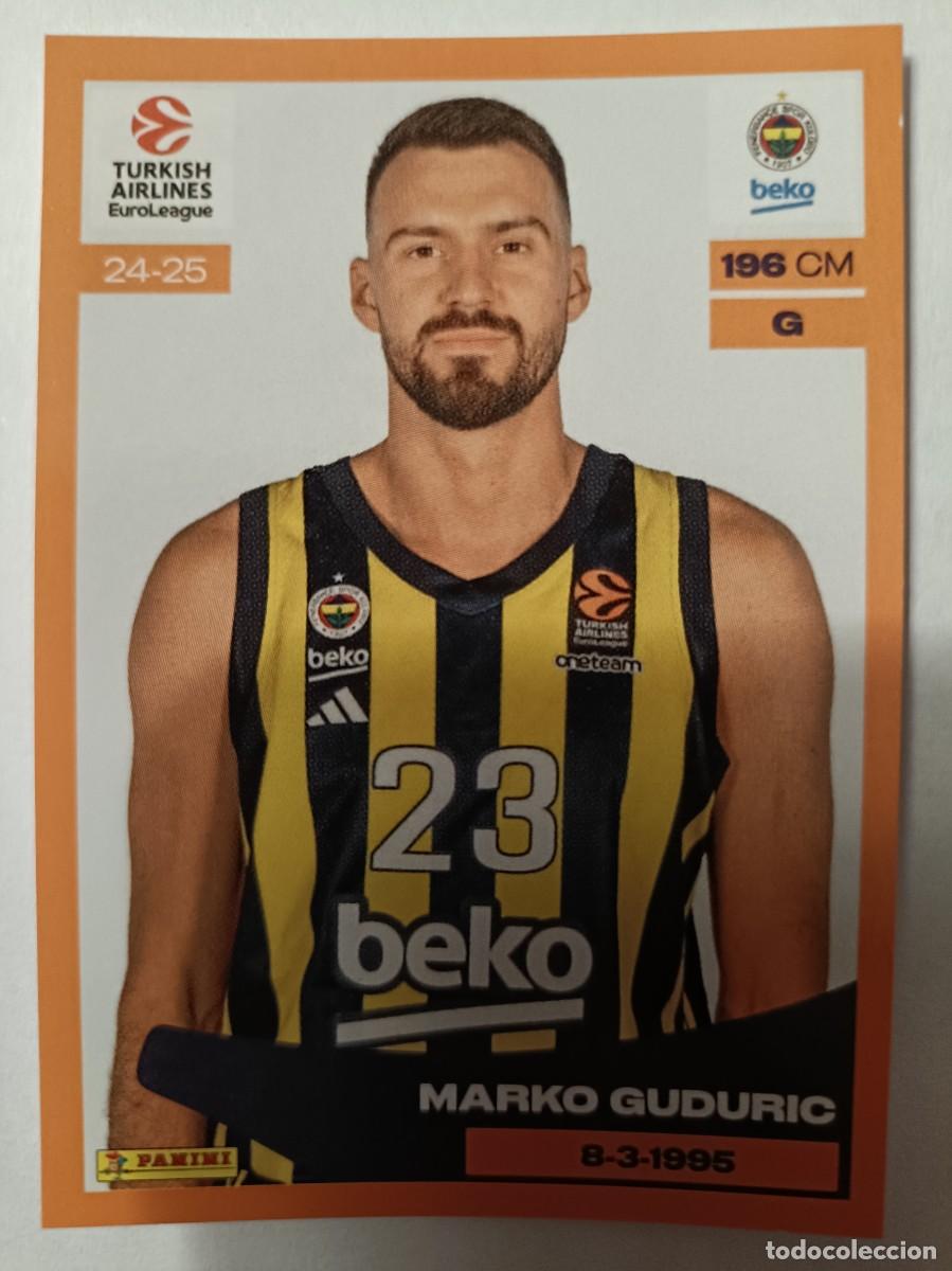 Colecionismo desportivo: #208 MARKO GUDURIC FENERBAHCE S.K. EUROLEAGUE PANINI STICKER 2024/2025