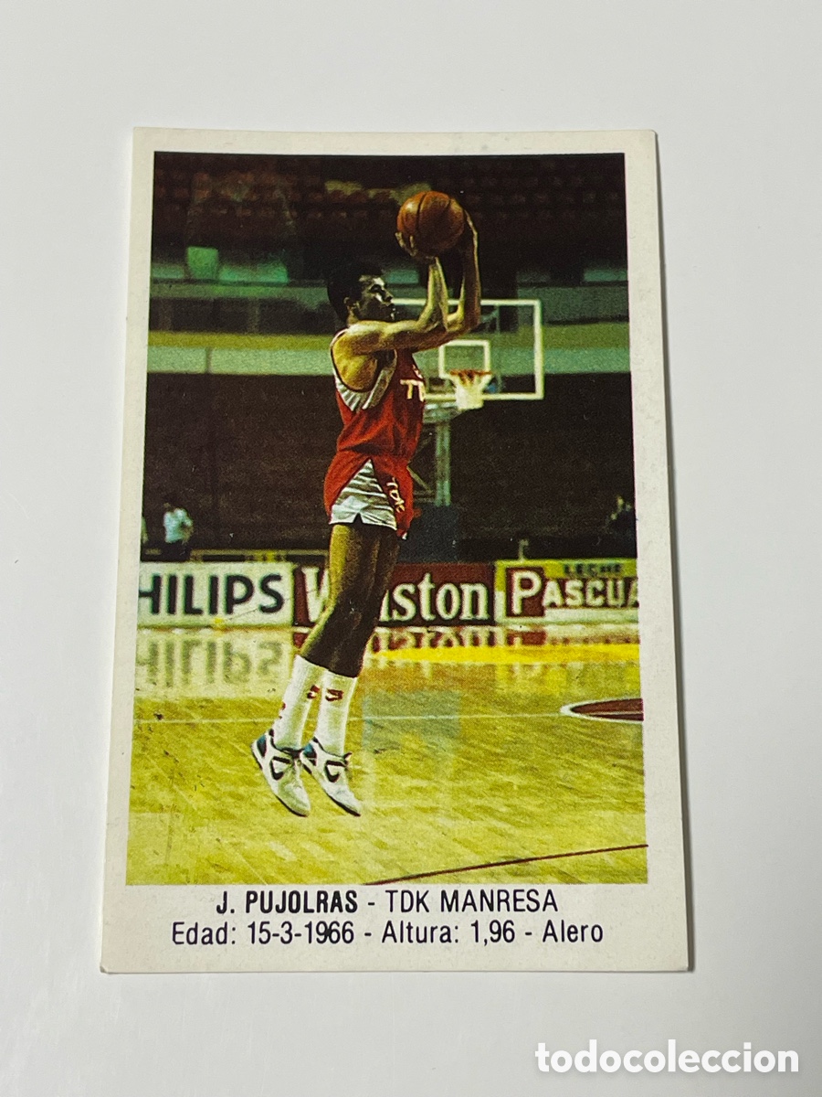 Sports collectibles: Pep Pujolras TDK Manresa 1987/88 colecci&oacute;n Merchante #102