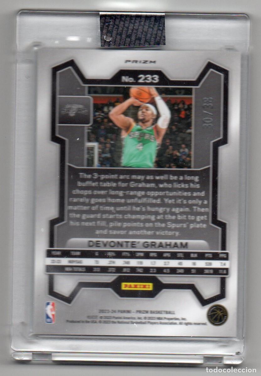Coleccionismo deportivo: Panini, Devonte Graham, ,Edicion Limitada 30/38 - Foto 2