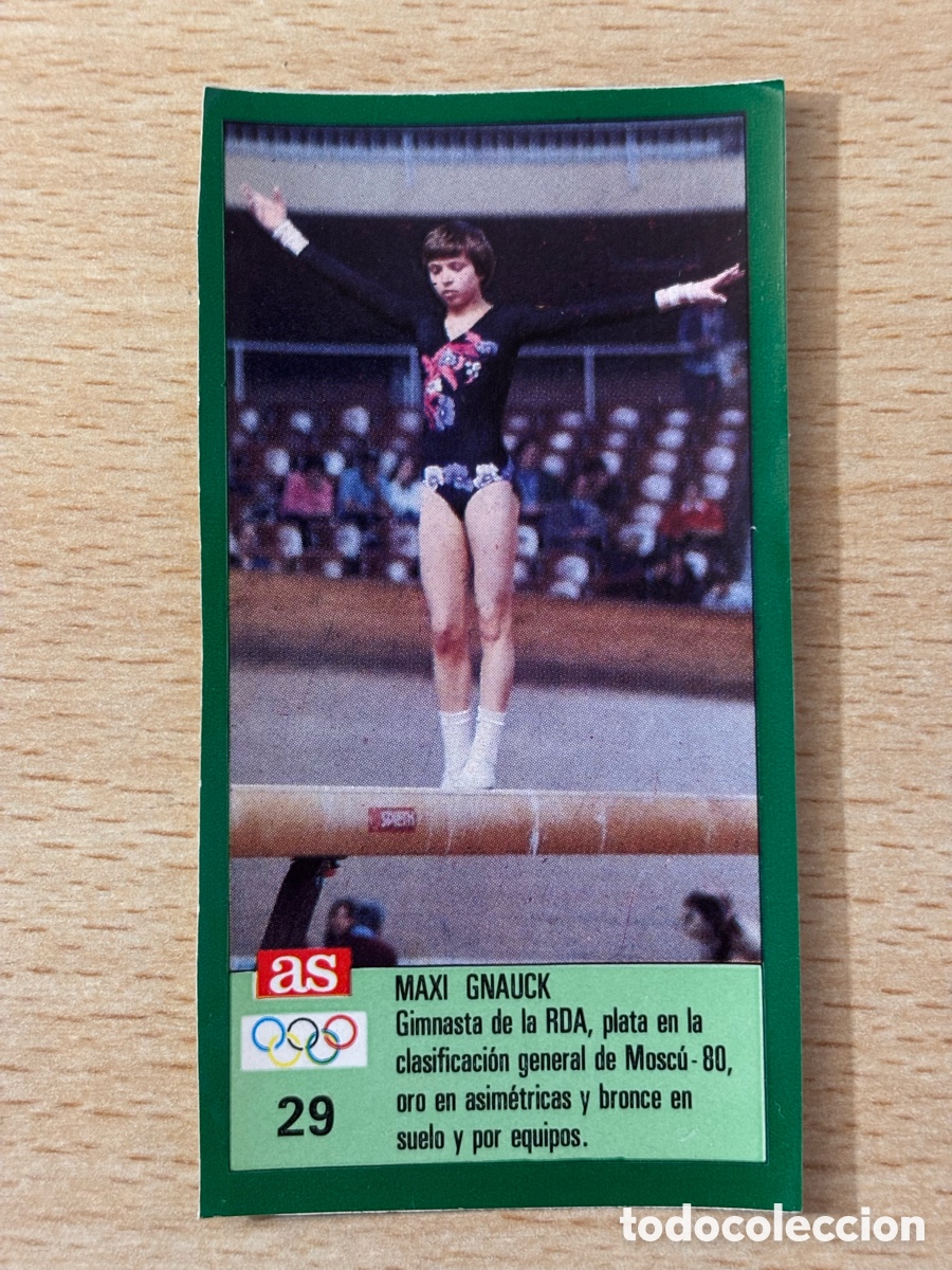 Sammelleidenschaft Sport: # 29 Maxi Gnauck Alemania Gimnasia Ases Ol&iacute;mpicos 1988 sin pegar