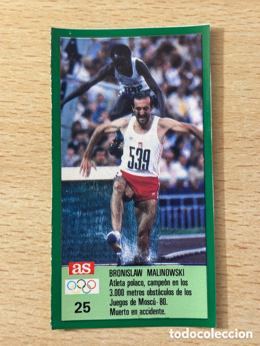 Sammelleidenschaft Sport: # 25 Bronislaw Malinowski Polonia Atletismo Ases Ol&iacute;mpicos 1988 sin pegar