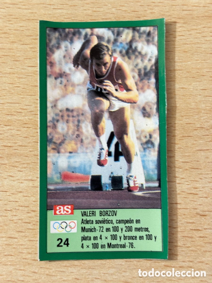 Sammelleidenschaft Sport: # 24 Valeri Borzov URSS Rusia Atletismo Ases Ol&iacute;mpicos 1988 sin pegar