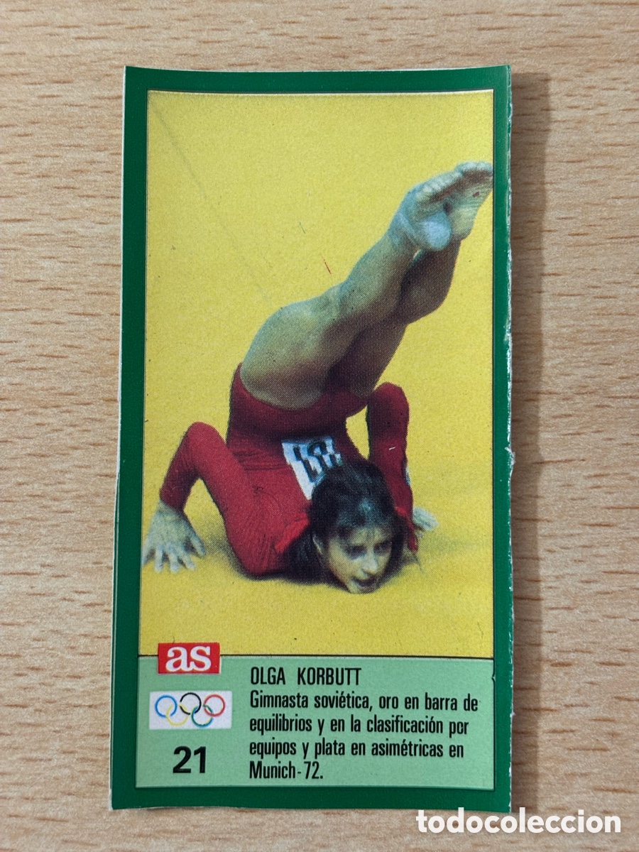 Sammelleidenschaft Sport: # 21 Olga Korbutt URSS Rusia Gimnasia Ases Ol&iacute;mpicos 1988 sin pegar