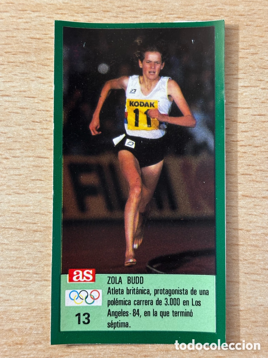 Sammelleidenschaft Sport: # 13 Zola Budd Reino Unido Atletismo Ases Ol&iacute;mpicos 1988 sin pegar