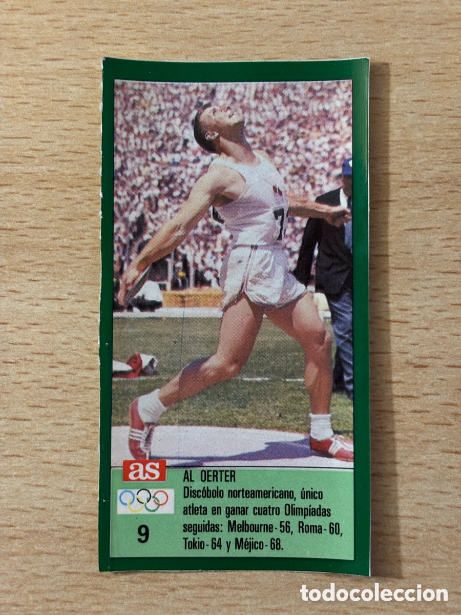 Sammelleidenschaft Sport: # 9 Al Oerter USA Atletismo Ases Ol&iacute;mpicos 1988 sin pegar