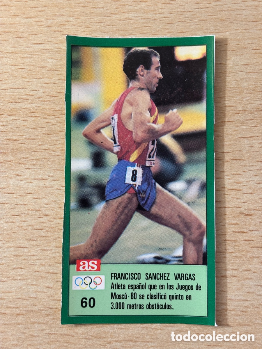 Sammelleidenschaft Sport: # 60 Francisco S&aacute;nchez Vargas Espa&ntilde;a Atletismo Ases Ol&iacute;mpicos 1988 sin pegar